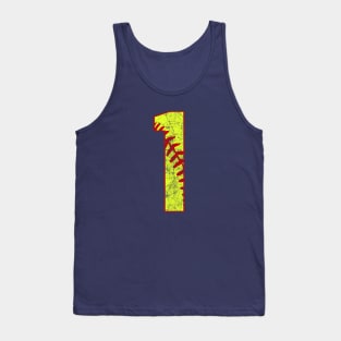 Fastpitch Softball Number 1 #1 Softball Shirt Jersey Favorite Player Biggest Fan Tank Top